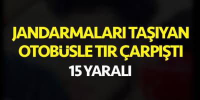 Jandarma Aracı Kaza Yapti 15 Yaralı