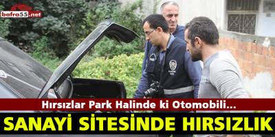 Bafra Sanayi Sitesinde Hırsızlık