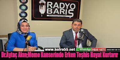 DR.AYTAÇ AKIN;"MEME KANSERİNDE ERKEN TEŞHİS HAYAT KURTARIR
