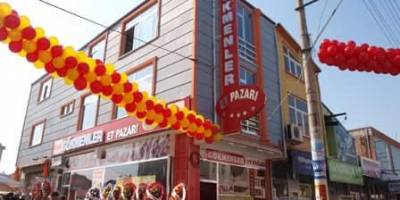 Bafra da Gökmenler et pazarı açıldı