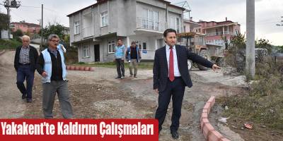 Yakakent'te Kaldırım Çalışmaları