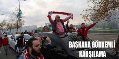 SAMSUNSPOR BAŞKANINA GÖRKEMLİ KARŞILAMA