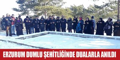 ERZURUM DUMLU ŞEHİTLİĞİNDE DUALARLA ANILDI