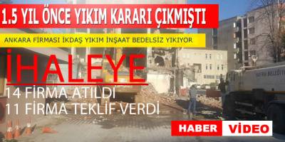 Ticaret Odası Yıkımı Başladı