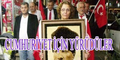 BAFRA'DA CHP'DEN CUMHURİYET YÜRÜYÜŞÜ