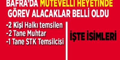 Bafra’da Mütevelli Heyetinde Görev Alacaklar Belirlendi
