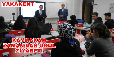 Kaymakam Zaman'dan Okul Ziyareti