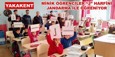 Minik Öğrenciler “J” Harfini Jandarma ile öğreniyor