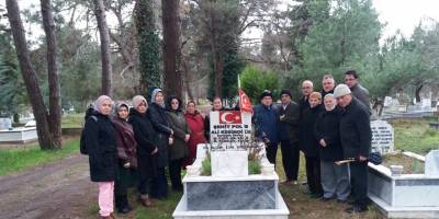 ŞEHİT POLİS MEMURU ALİ KESİMOĞLU KABRİ BAŞINDA ANILDI