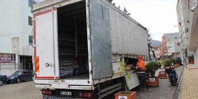 ALAÇAM BELEDİYESİ ELAZIĞ'A YARDIM TIRI GÖNDERDİ