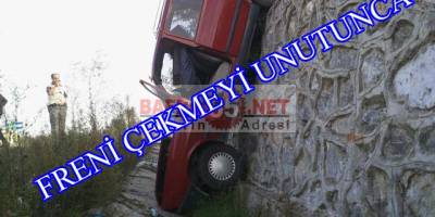 Bafra'da El frenini çekmeyi unutunca...