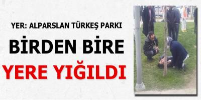 Bafra'da park içerisinde bir anda yere yığıldı
