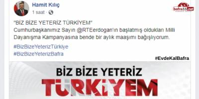 Bafra Belediye Başkanı'ndan Anında Bağış!