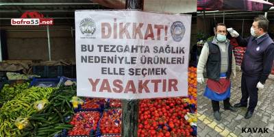 Kavak’ta Esnafın Ateş Ölçümü ve Denetimler Sürüyor