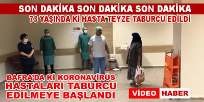 Bafra'da 73 Yasındaki korona hastası taburcu oldu