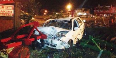 BAFRA'DA KAZA: 4 YARALI