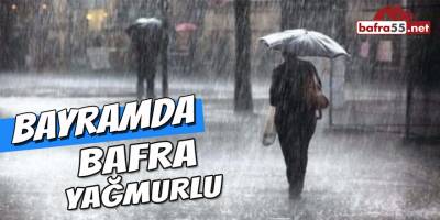 Bayramda Bafra Yağmurlu