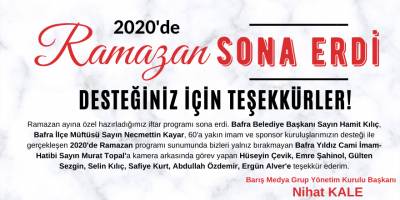 Barış Medya Grup İmtiyaz Sahibi Nihat Kale'den Teşekkür Mesajı