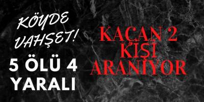 KÖYDE VAHŞET 5 ÖLÜ 4 YARALI