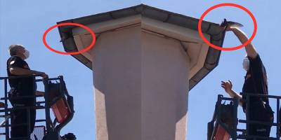 İtfaiye Ekipleri Bu Kez Kırlangıçlar İçin Çatıya Çıktı