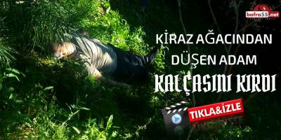 KİRAZ AĞACINDAN DÜŞEN ADAM KALÇASINI KIRDI