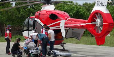 Ladik'de Kalp Krizi Geçiren Hastanın İmdadı ambulans helikopter yetişti