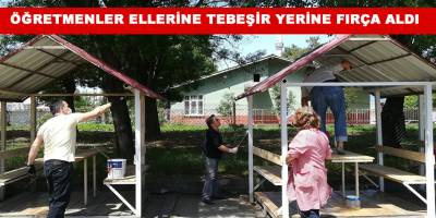 Öğretmenler ellerine tebeşir yerine fırça aldı