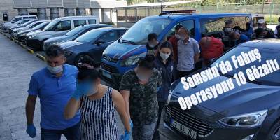 Samsun'da Fuhuş Operasyonu 10 Gözaltı