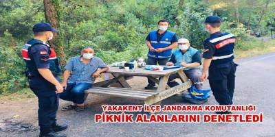 Yakakent İlçe Jandarm ekipleri Yakakentte Piknik Alanlarını Denetledi 