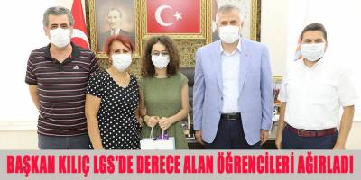 BAŞKAN KILIÇ LGS'DE DERECE ALAN ÖĞRENCİLERİ AĞIRLADI