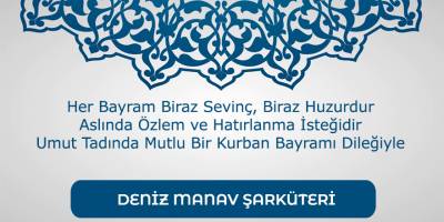 Deniz Manav Kurban Bayramı Mesajı