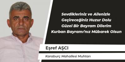 Eşref Aşçı'nın Kurban Bayramı Mesajı