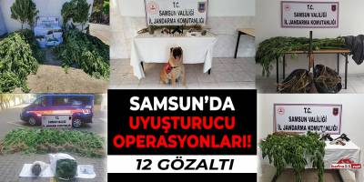 Samsun'da Uyuşturucu Operasyonları! 12 Gözaltı
