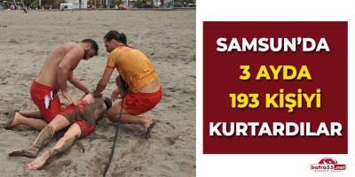 Samsun'da 3 Ayda 193 Kişiyi Kurtardılar