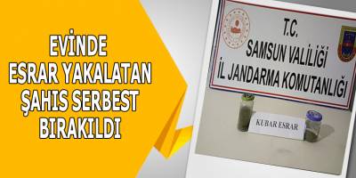 Evinde Esrar Yakalatan Şahıs Serbest Bırakıldı
