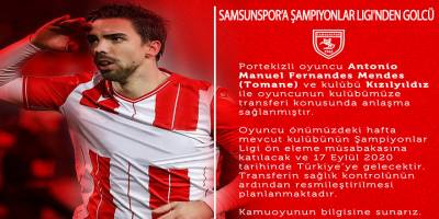 Samsunspor’a Şampiyonlar Ligi'nden golcü