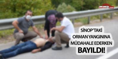 Sinop'taki orman yangınına müdahale ederken bayıldı!