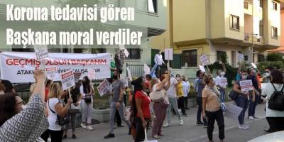 Korona tedavisi gören Başkana moral verdiler
