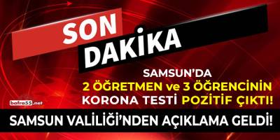 Samsun Valiliği'nden 'okulda karantina' açıklaması