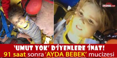 İzmir depremi enkazından 'Ayda Bebek' mucizesi