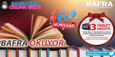 Bafra Milli Eğitim'den Okuduğu kitabın cümlesini paylaşana hediye