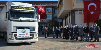 Yardım tırları dualarla yola çıktı