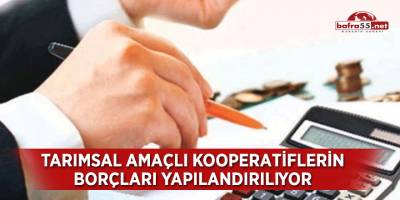Tarımsal amaçlı kooperatiflerin borçları yapılandırılıyor