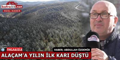 Alaçam’a yılın ilk karı düştü