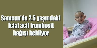 Samsun'da 2.5 yaşındaki İclal acil trombosit bağışı bekliyor