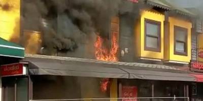 Lokantada çıkan yangın güçlükle söndürüldü