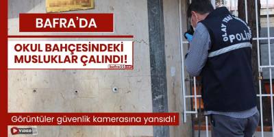 Okul bahçesinden musluk çalındı