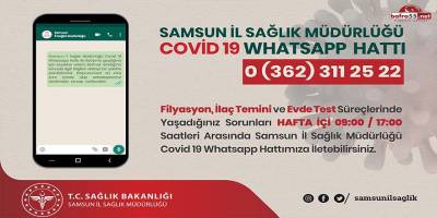 Samsun’da “Kovid-19 Whatsapp Hattı” devrede
