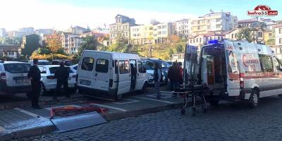 Trabzon'da direksiyon başında fenalaşınca yayaya çarptı
