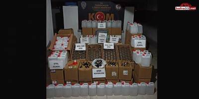 Trabzon’da sahte alkol operasyonu